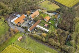 Aerial view Brauhof Wilshaus in Hamm, Ruhr area, North Rhine-Westphalia, Germany, excursion