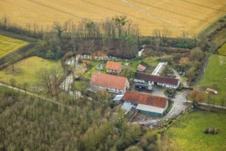 Aerial view Brauhof Wilshaus in Hamm, Ruhr area, North Rhine-Westphalia, Germany, excursion
