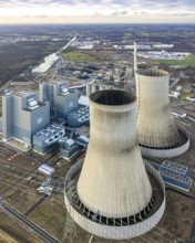 Aerial view of the RWE Westfalen power plant in Uentrop in Hamm, Ruhr area, North Rhine-Westphalia,