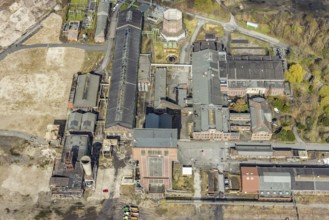 Aerial view, CreativRevier, former Ost Heinrich Robert mine, Herringen, Hamm, Ruhr area, North