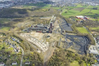 Aerial view, CreativRevier, former Ost Heinrich Robert mine, Herringen, Hamm, Ruhr area, North