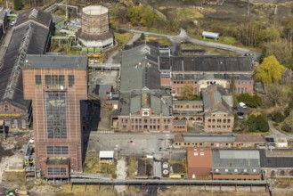 Aerial view, CreativRevier, former Ost Heinrich Robert mine, Herringen, Hamm, Ruhr area, North