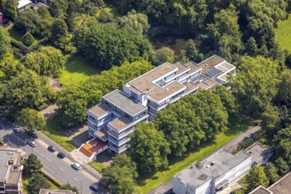 Aerial view, LAG Regional Labour Court Hamm in Uentrop, Hamm, Ruhr area, North Rhine-Westphalia,