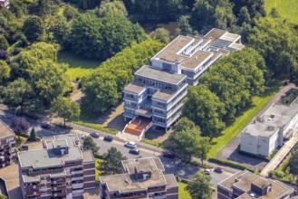Aerial view, LAG Regional Labour Court Hamm in Uentrop, Hamm, Ruhr area, North Rhine-Westphalia,