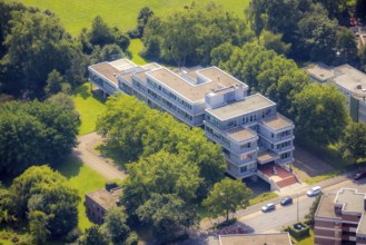 Aerial view, LAG Regional Labour Court Hamm in Uentrop, Hamm, Ruhr area, North Rhine-Westphalia,
