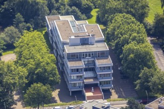 Aerial view, LAG Regional Labour Court Hamm in Uentrop, Hamm, Ruhr area, North Rhine-Westphalia,