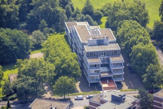 Aerial view, LAG Regional Labour Court Hamm in Uentrop, Hamm, Ruhr area, North Rhine-Westphalia,