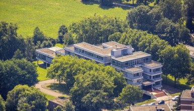 Aerial view, LAG Regional Labour Court Hamm in Uentrop, Hamm, Ruhr area, North Rhine-Westphalia,