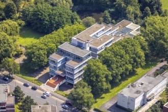 Aerial view, LAG Regional Labour Court Hamm in Uentrop, Hamm, Ruhr area, North Rhine-Westphalia,