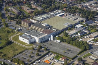 Aerial view Süleymaniye Mosque VIKZ and AWO-Kindergarten Lange Straße in Hamm, Ruhr area, North