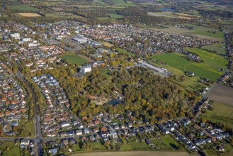 Aerial view, Maximilianpark in the district Uentrop in Hamm, Ruhr area, North Rhine-Westphalia,