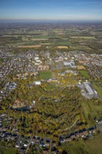 Aerial view, Maximilianpark in the district Uentrop in Hamm, Ruhr area, North Rhine-Westphalia,
