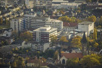 Aerial view, Evang. Krankenhaus Hamm im Stadtteil Mitte in Hamm, Ruhr area, North Rhine-Westphalia,