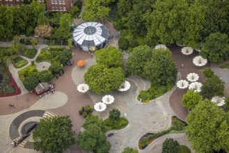 Aerial photo, Maximilianpark leisure park, entrance area, Uentrop, Hamm, Ruhr area, North