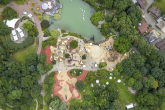 Aerial photo, Maximilianpark leisure park, Uentrop, Hamm, Ruhr area, North Rhine-Westphalia,