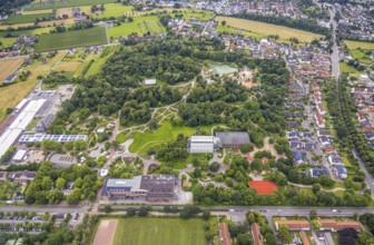 Aerial photo, Maximilianpark leisure park, Uentrop, Hamm, Ruhr area, North Rhine-Westphalia,
