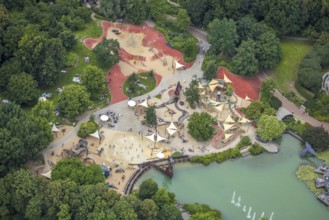 Aerial photo, Maximilianpark leisure park, Uentrop, Hamm, Ruhr area, North Rhine-Westphalia,