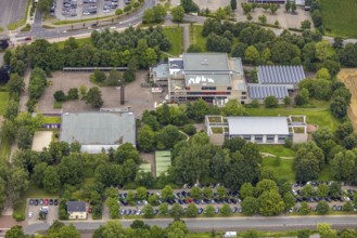 Aerial photo, Freiherr-vom-Stein-Gymnasium, Uentrop, Hamm, Ruhr area, North Rhine-Westphalia,