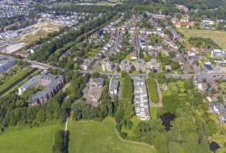 Aerial view, LAG Regional Labour Court Hamm in Uentrop, Hamm, Ruhr area, North Rhine-Westphalia,