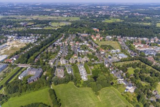 Aerial view, LAG Regional Labour Court Hamm in Uentrop, Hamm, Ruhr area, North Rhine-Westphalia,