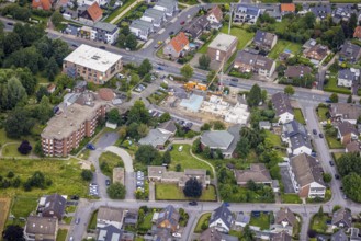 Aerial view, Amalie-Sieveking-Haus with construction site and new construction of retirement homes,