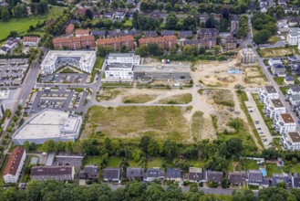 Aerial view, construction area SCI:Q Science Quarter Hamm, Paracelsuspark, Hamm-Lippstadt