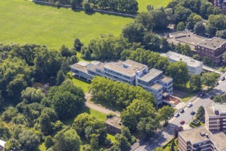 Aerial view, LAG Regional Labour Court Hamm in Uentrop, Hamm, Ruhr area, North Rhine-Westphalia,
