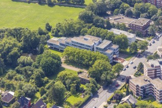 Aerial view, LAG Regional Labour Court Hamm in Uentrop, Hamm, Ruhr area, North Rhine-Westphalia,