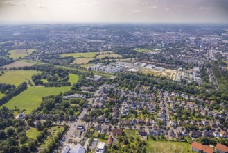 Aerial view, LAG Regional Labour Court Hamm in Uentrop, Hamm, Ruhr area, North Rhine-Westphalia,