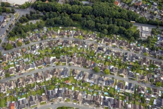 Aerial view, colliery housing estate Alte Kolonie with Beverstraße, Eckeystraße,