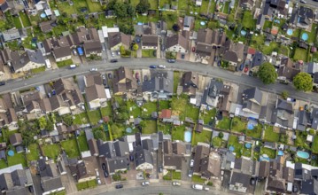 Aerial view, colliery housing estate Alte Kolonie with Beverstraße, Eckeystraße,