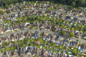 Aerial view, colliery housing estate Alte Kolonie with Beverstraße, Eckeystraße,