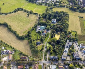 Aerial view, Haus Kentrop on Marker Allee in the Mitte district of Hamm, Ruhr area, North