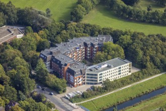 Aerial view, DRK Senioren-Stift Mark in the district of Uentrop in Hamm, Ruhr area, North