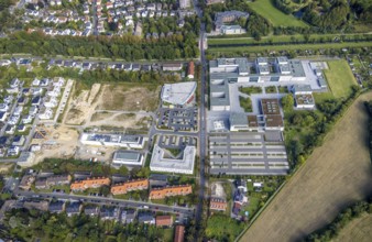 Aerial view, Hamm-Lippstadt University of Applied Sciences and the construction site at SCI:Q