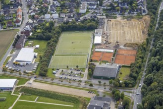 Aerial view, construction site at the Hammer SC sports facility between Hubert-Westermeier-Straße