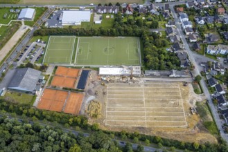 Aerial view, construction site at the Hammer SC sports facility between Hubert-Westermeier-Straße
