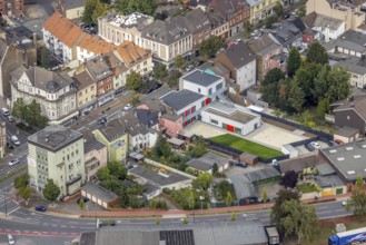 Aerial view, new kindergarten Wilhelmstraße in the district Mitte in Hamm, Ruhr area, North