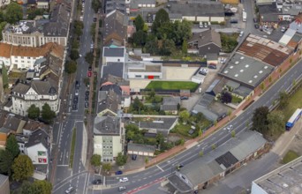 Aerial view, new kindergarten Wilhelmstraße in the district Mitte in Hamm, Ruhr area, North
