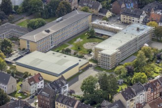 Aerial photo, Eduard-Spranger-Berufskolleg in the Mitte district of Hamm, Ruhr area, North