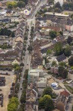 Aerial view, construction site with new building on Wilhelmstraße in the Mitte district of Hamm,