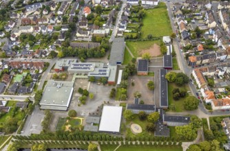 Aerial view, Märkisches Gymnasium Hamm and Friedrich-Ebert-Realschule in the district Pelkum in