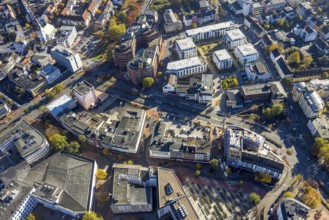 Aerial view, City Neue Bahnhofstraße and Westentorbunker, Mercure Hotel Hamm and condominiums as