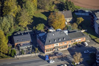 Aerial view, Restaurant Gasthof Hagedorn in the district Bockum-Hövel in Hamm, Ruhr area, North