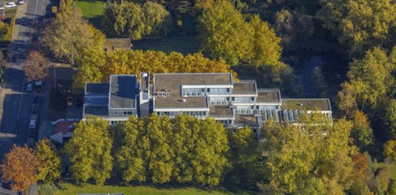 Aerial view, Hamm Regional Labour Court in the Mitte district of Hamm, Ruhr area, North