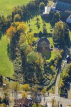 Aerial view, Haus Kentrop on Marker Allee in the Mitte district of Hamm, Ruhr area, North