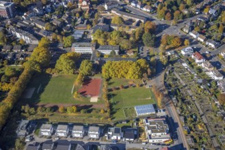 Aerial view, Beisenkamp-Gymnasium and Bodelschwinghschule in the district of Mitte in Hamm, Ruhr