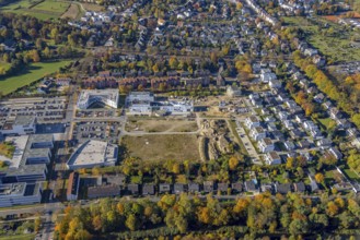 Aerial view, construction site SCI:Q Science Quarter in the Mitte district of Hamm, Ruhr area,