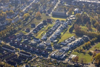 Aerial view, development area Auf dem Beisenkamp in the district Mitte in Hamm, Ruhr area, North