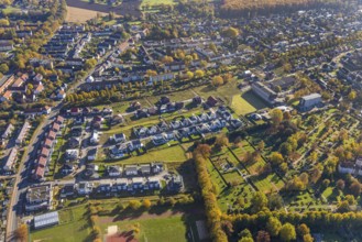 Aerial view, development area Auf dem Beisenkamp in the district Mitte in Hamm, Ruhr area, North